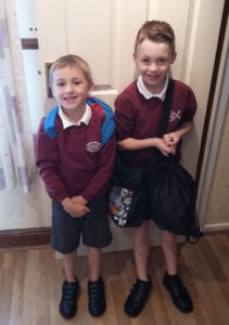 Aaron and Ben 1st Day Back At School