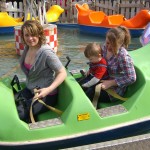 Bev, Ben and Steph on a boat ride